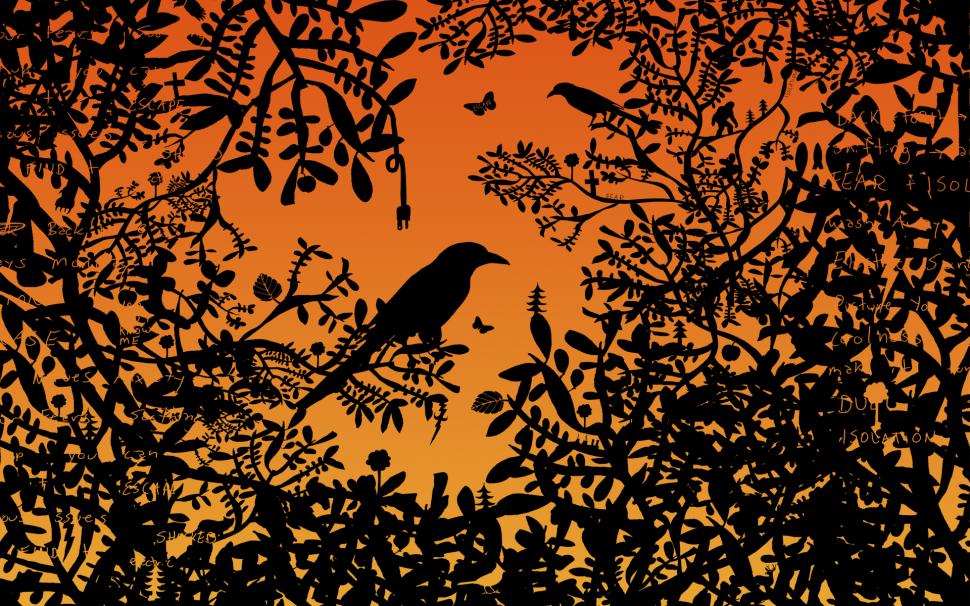 Bird Silhouette Abstract HD wallpaper,abstract HD wallpaper,digital/artwork HD wallpaper,bird HD wallpaper,silhouette HD wallpaper,1920x1200 wallpaper