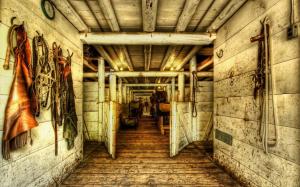 Lovely Horse Stables Hdr wallpaper thumb