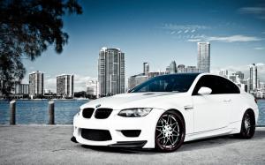 White BMW M3 Over MiamiRelated Car Wallpapers wallpaper thumb