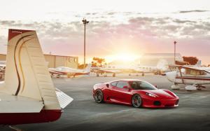 Ferrari F430 Sunlight Airplanes Planes HD wallpaper thumb