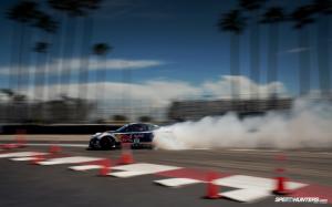 Hyundai Tiburon Drift Burnout Smoke Race Track Race Track Competition Competition Track HD wallpaper thumb