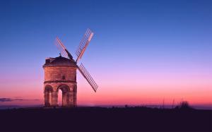 Sunset windmill wallpaper thumb