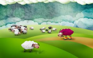 Crazy Sheep to Pasture wallpaper thumb