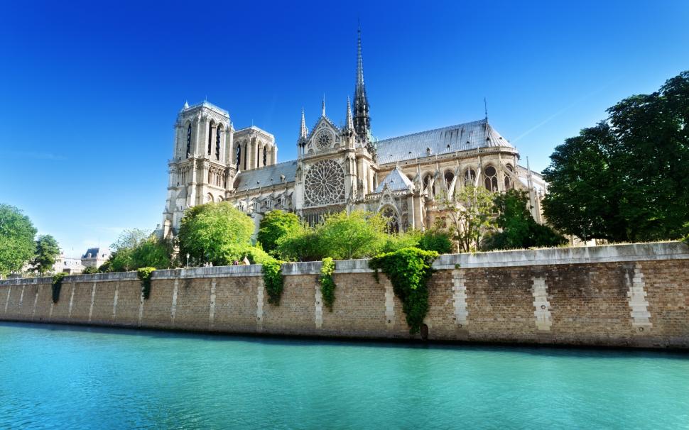 Notre Dame de Paris Side View wallpaper,river HD wallpaper,paris HD wallpaper,landscape HD wallpaper,2880x1800 wallpaper