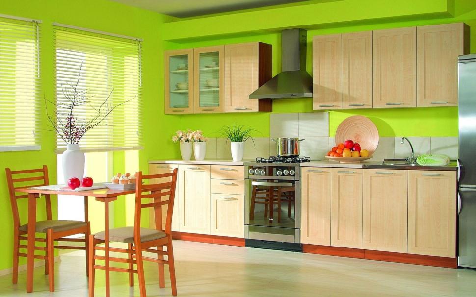 New Kitchen Furniture wallpaper,kitchen HD wallpaper,green HD wallpaper,furniture HD wallpaper,interior design HD wallpaper,1920x1200 wallpaper