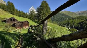 Wooden Shacks In The Alps wallpaper thumb