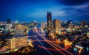 River Lights In Bangkok Thail wallpaper thumb