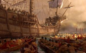 Age of Empires Schooner Drawing Boats Ship Sail Ship HD wallpaper thumb
