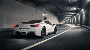 Ferrari 458 Italia Road Tunnel Motion Blur HD wallpaper thumb