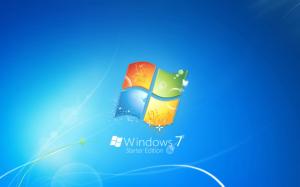 Windows7 theme blue background logo wallpaper thumb