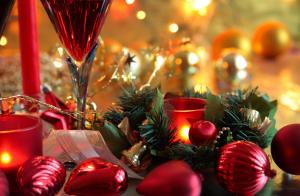 christmas decorations, christmas, new year, needles, candles, close-up wallpaper thumb