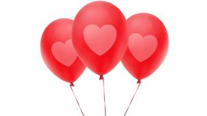 Pink Balloons With Heart wallpaper thumb