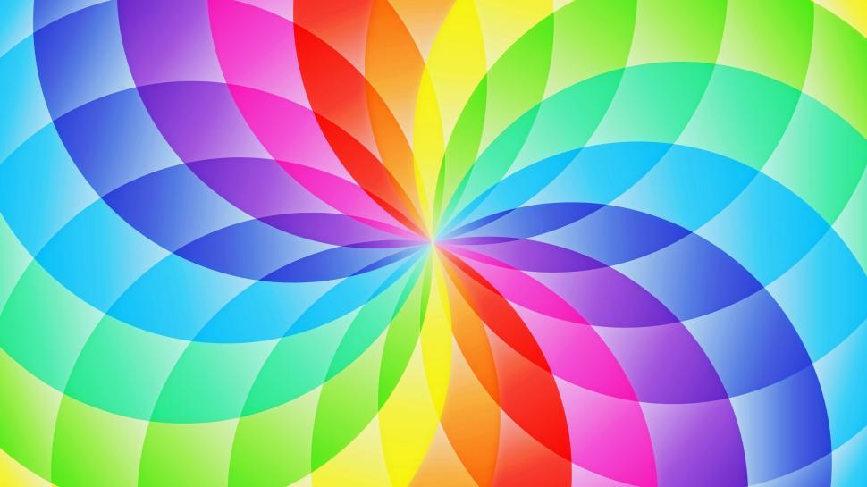 Abstract design, circle sector, flower, rainbow wallpaper | 3d and abstract  | Wallpaper Better