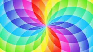Abstract design, circle sector, flower, rainbow wallpaper thumb