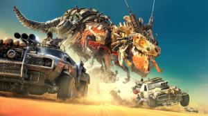 Tyrannosaurus, Desert, Battle,Robot, Dinosaurs, Cars, Amazing, Games wallpaper thumb
