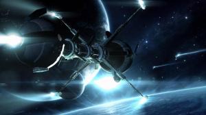 Sci Fi Spacecraft Spaceship Planets Stars Art Image Download wallpaper thumb