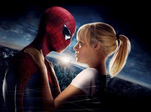 Emma Stone and Spider-Man in The Amazing Spider-Man wallpaper thumb