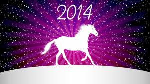 2014 New Year, horse, winter, vector wallpaper thumb