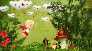 Fairy Visiting Bugs wallpaper thumb