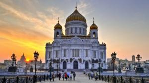 Cathedral, Church, Moscow, Russia, people, dusk wallpaper thumb
