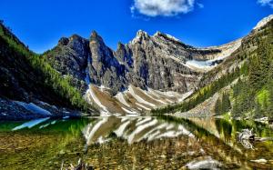 Lake Agnes, Banff National Park, Alberta, Canada, mountains, trees wallpaper thumb