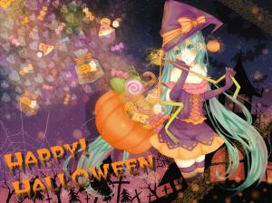 Halloween anime girl wallpaper thumb
