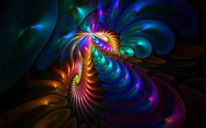 Glowing fractal swirls wallpaper thumb