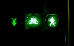 Traffic Light Green Sign City Night wallpaper thumb