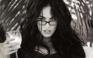 women actress women with glasses celebrity monochrome glasses Megan Fox wallpaper thumb