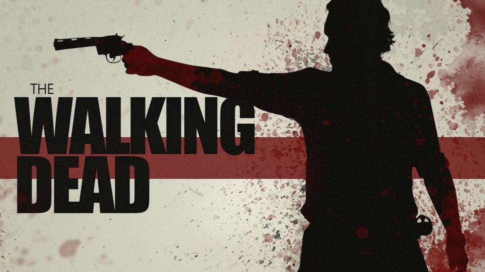 The Walking Dead Gun Poster wallpaper,walking dead HD wallpaper,tv show HD wallpaper,action HD wallpaper,2560x1440 wallpaper