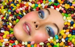 Sweets, Woman, Portrait, Colorful, Abstract, Eyeshadow wallpaper thumb