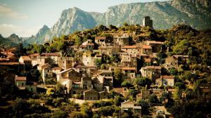 Ancient French Mountain Village wallpaper thumb