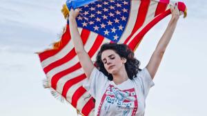 Lana Del Rey American Flag wallpaper thumb