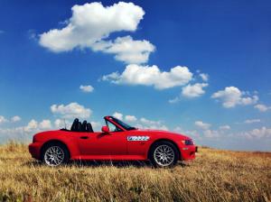 BMW, BMW Z3, Car, Cabrio, Red Cars, Landscape, Clear Sky, Roadster, Vienna wallpaper thumb