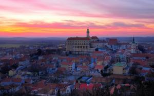 Czech Republic, city, evening, sunset, houses wallpaper thumb