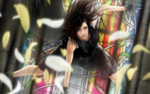 Black skirt anime girl dancing wallpaper thumb