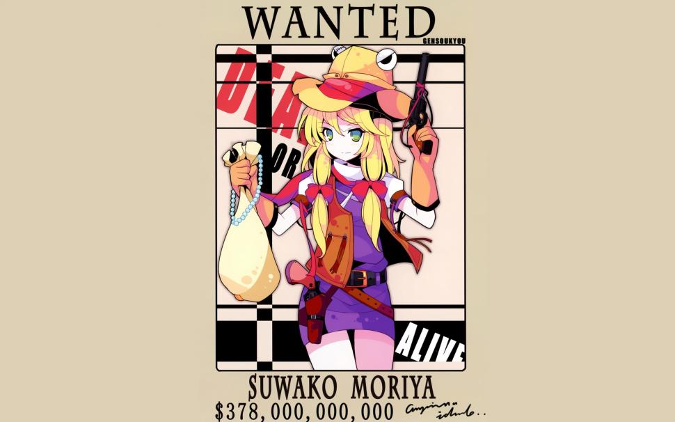 Wanted Anime Suwako Moriya HD wallpaper,cartoon/comic HD wallpaper,anime HD wallpaper,wanted HD wallpaper,suwako HD wallpaper,moriya HD wallpaper,2560x1600 wallpaper