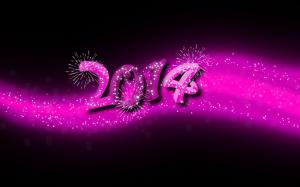 2014 Happy New Year, purple style wallpaper thumb