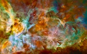 Carina nebula, stars, Hubble wallpaper thumb