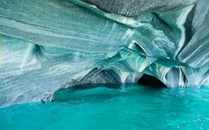 Landscape, Nature, Chile, Lake, Rock, Erosion, Turquoise, Water, Cave, Rock Formation wallpaper thumb