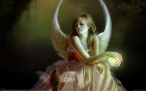 Angel girl elf wings wallpaper thumb