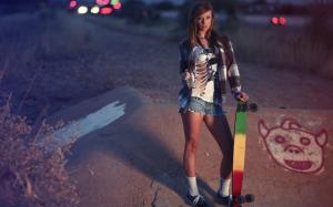 girl, skate, style, swag wallpaper thumb