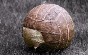 ball, football, old, ragged wallpaper thumb