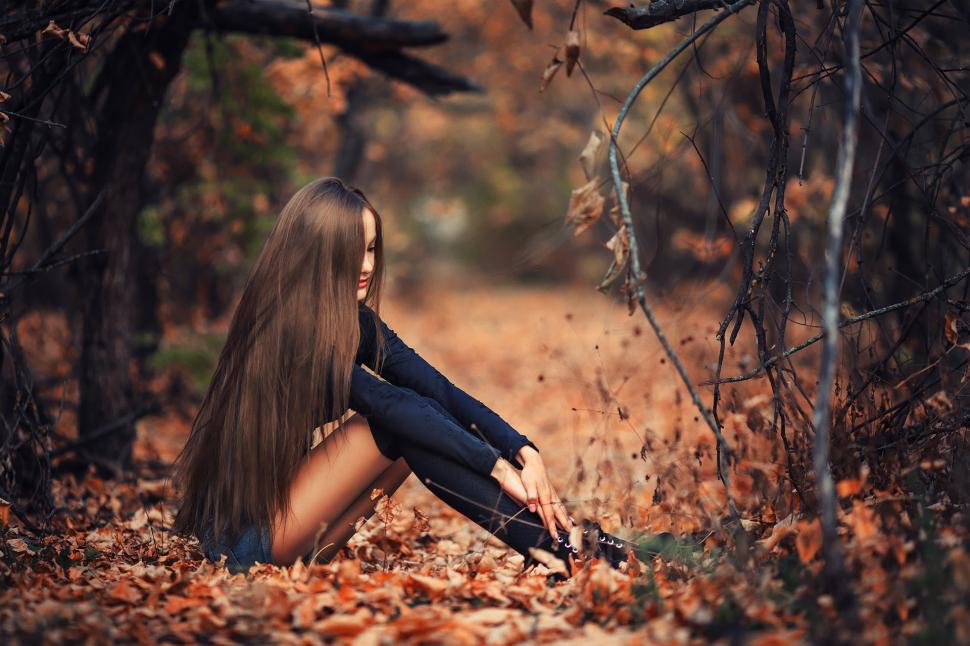 Woman, Model, Sitting, Autumn, Leaves, Nature, Photography wallpaper,woman HD wallpaper,model HD wallpaper,sitting HD wallpaper,autumn HD wallpaper,leaves HD wallpaper,nature HD wallpaper,photography HD wallpaper,1920x1280 HD wallpaper,1920x1280 wallpaper
