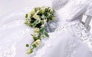 Wedding, Flowers, Wedding Dress, Photography, Depth Of Field wallpaper thumb