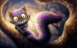 Funny Fantasy Cat Smiling :d wallpaper thumb