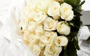 White roses bouquet wallpaper thumb