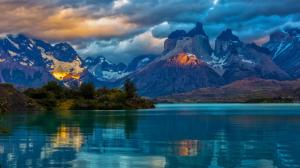 Rocky mountains by the lake wallpaper thumb