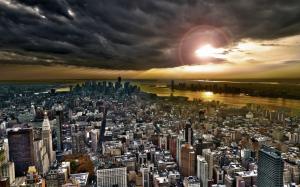 Storm Clouds Over New York City wallpaper thumb