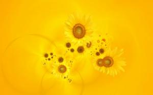 Bright Yellow Sunflowers wallpaper thumb